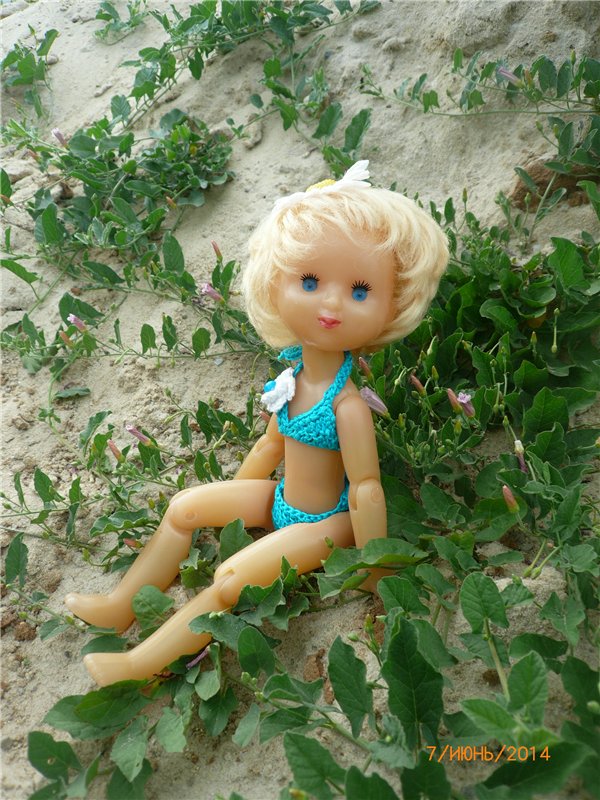 Бабушкина помощница. Винтажная шарнирная куколка Светочка (фото 9)