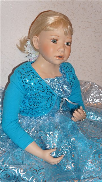 Фарфоровая кукла БИРГИТ - Лазурная Мечта от Кристин Оранж (фото 3)