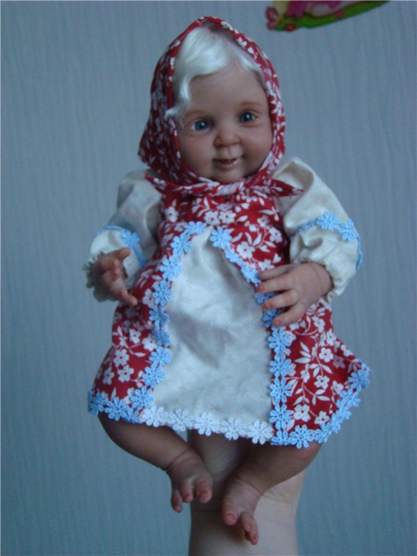 Машенька и медведь. Авторская кукла Кондрашовой Ирины (фото 8)