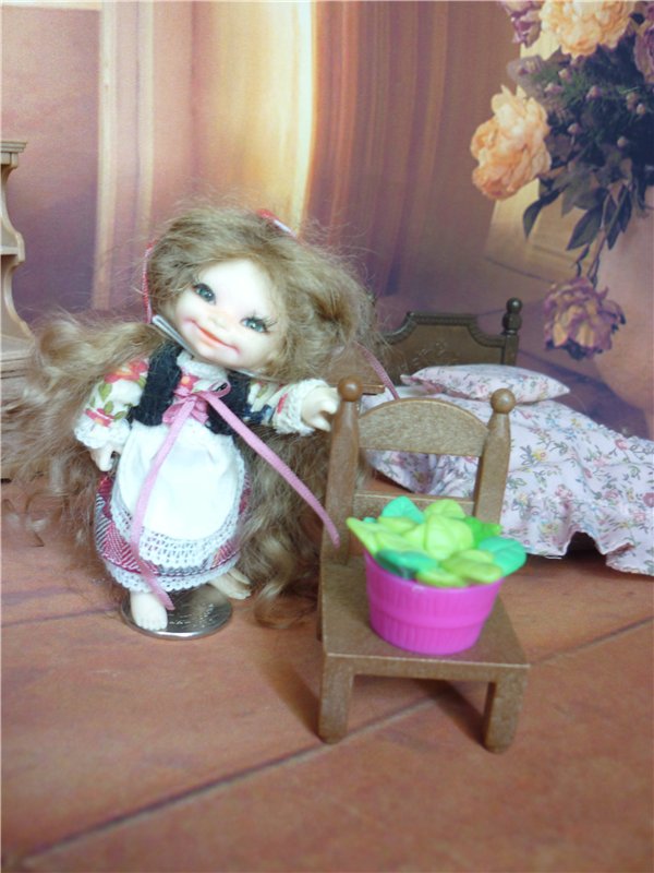 Красная Шапочка на ладошке - микро-костюм для Вареньки ( SoSo realpuki Fairyland) (фото 8)