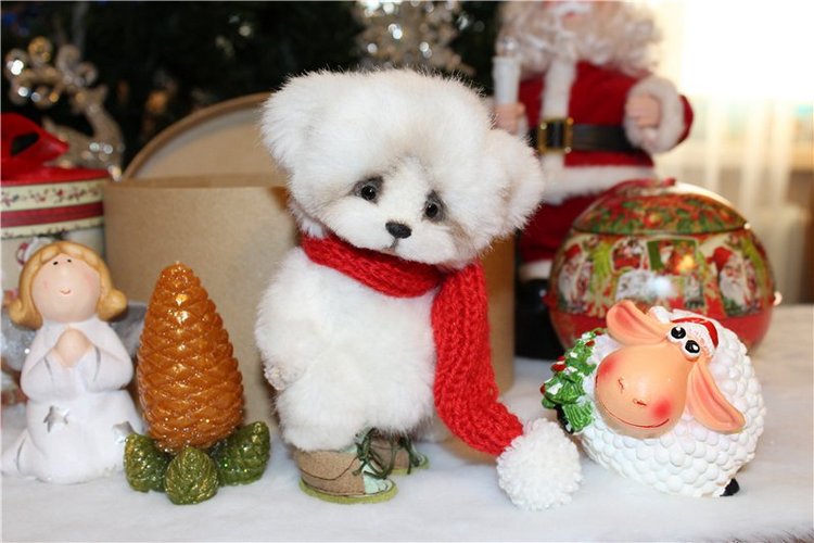 Рождественский Снежок! Авторский мишка Лены Белобородовой