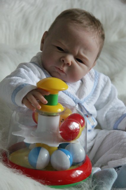 Ноэльчик... очень серьезный малыш... Куколка реборн Вишни Виктории