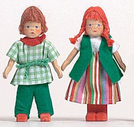 Куклы из дерева по семейной традиции Lotte Sievers-Hahn dolls, Лотты Сиверс-Хан