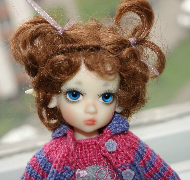 Зеленоглазое рыжее солнышко. Мой первый тиник Lillie Elf от Kaye Wiggs