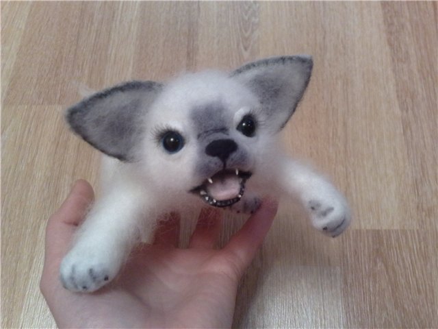 Новенький кот! Игрушка валянием из шерсти (фото 7)