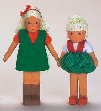 Куклы из дерева по семейной традиции Lotte Sievers-Hahn dolls, Лотты Сиверс-Хан