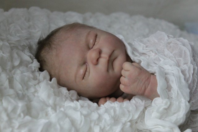 Спящий малышок Жульенчик. Куколка реборн Вишни Виктории