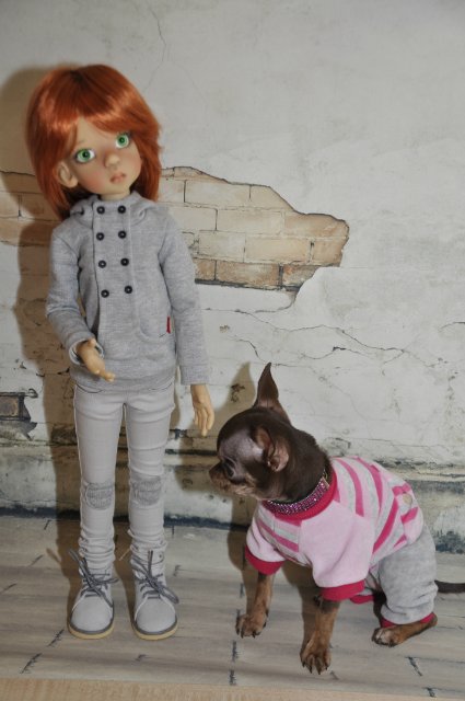 Лайла (Кайе Виггз) с Феней (чишечка). Надеюсь, что любителей собачек на сайте также много, как и поклонников кукол от Кайе