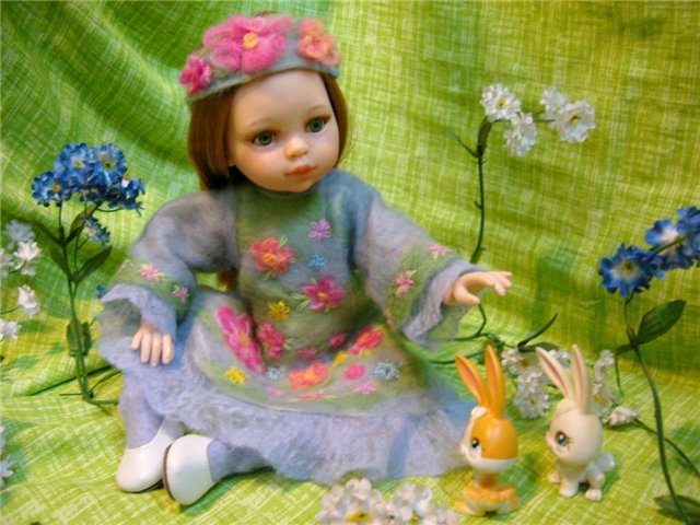 Предвестница лета. Самодельный наряд для куклы из авторской ткани (фото 5)
