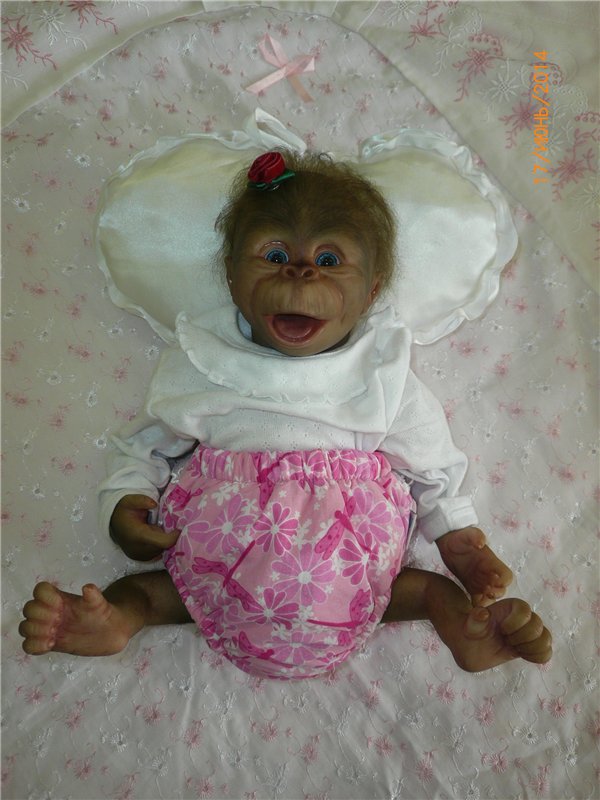 Анфисочка! Кукла - реборн - обезьянка Светланы Преображенской. Часть первая (фото 4)