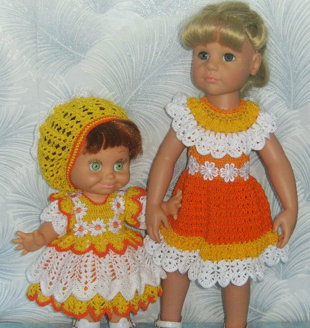 Новая коллекция летних вязаных нарядов для фейсинок, готциков, паолок под названием "Ромашки" (фото 7)