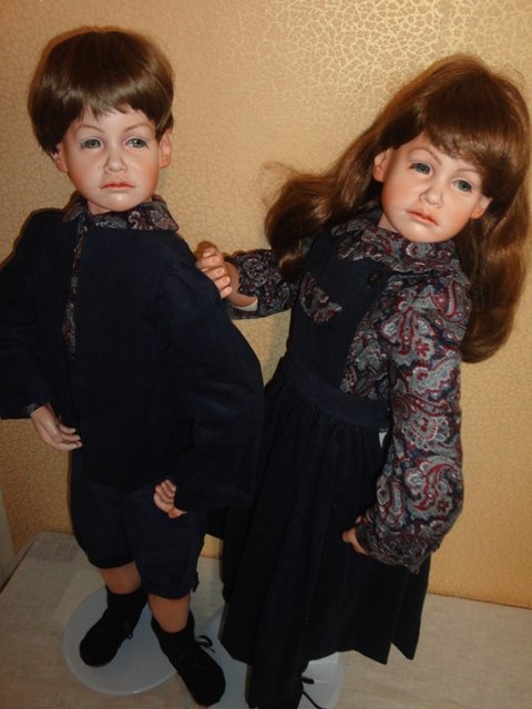 Двойняшки Джесс - брат и сестра. Фарфоровые куклы Steve Angela Clark (фото 4)