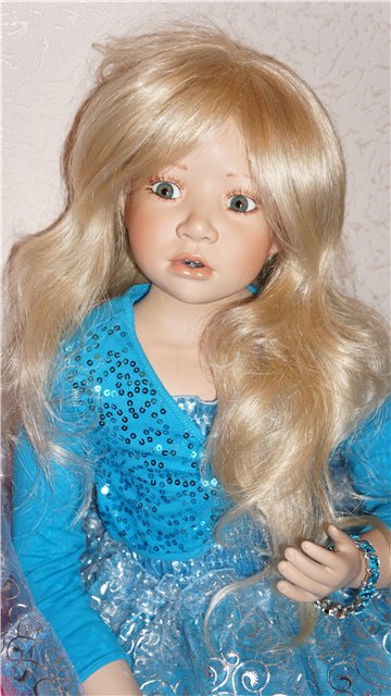 Фарфоровая кукла БИРГИТ - Лазурная Мечта от Кристин Оранж
