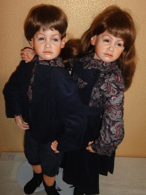 Двойняшки Джесс - брат и сестра. Фарфоровые куклы Steve Angela Clark (фото 5)