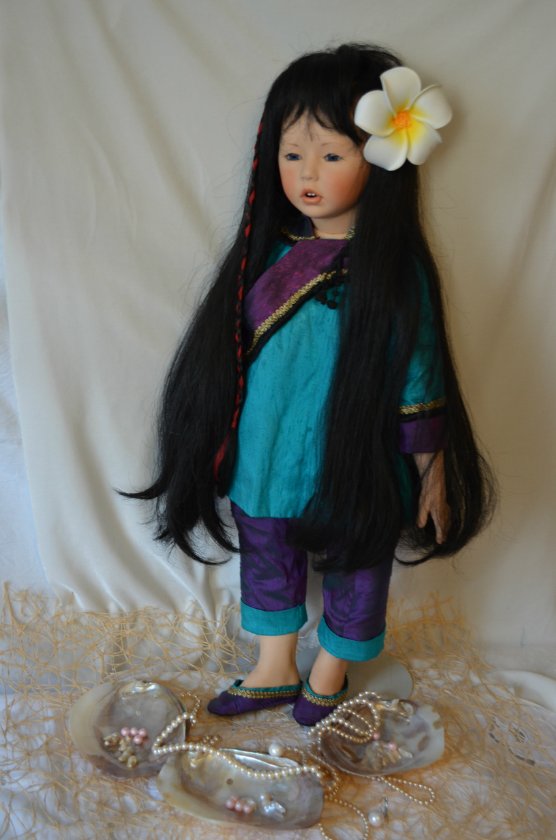 Образ "леди Равен" в куклах. Фарфоровая кукла - японочка RAVEN от Donna RuBert