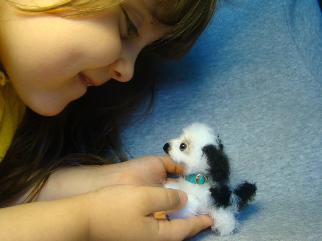 Пёса моя песа, лапа моя лапа.. Авторская игрушка валянием Ольги Чернухо