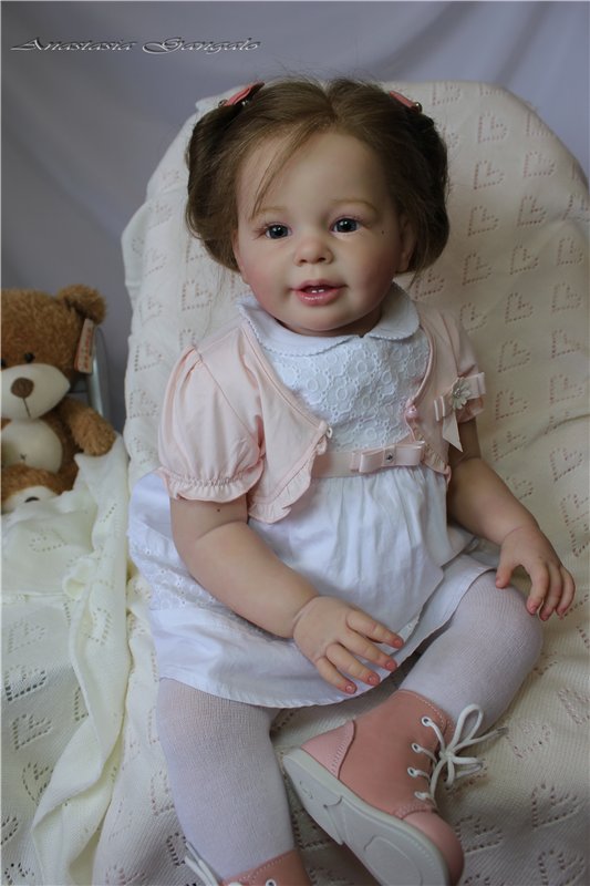 Поделись улыбкою своей.Стефания,кукла реборн Анастасии Гангало