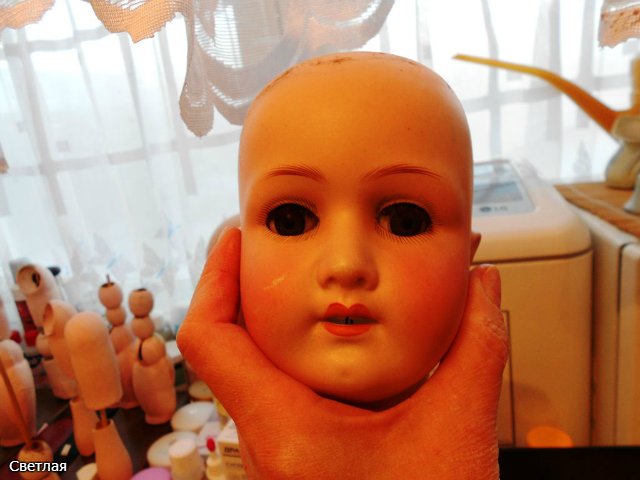 Как я чищу антикварных кукол. Следы времени или грязь? + БОНУС, находим руку мастера