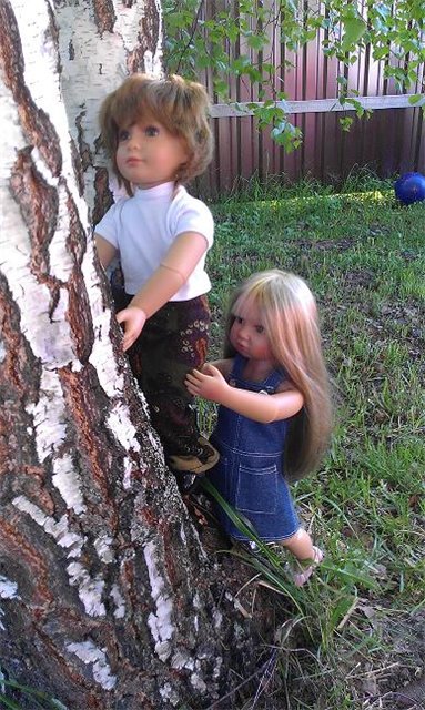 Как Лиза и Мишка отдыхали на даче. Куклы Kidz' n Cats