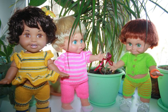 Яркие весенние полосочки для Galoob baby face