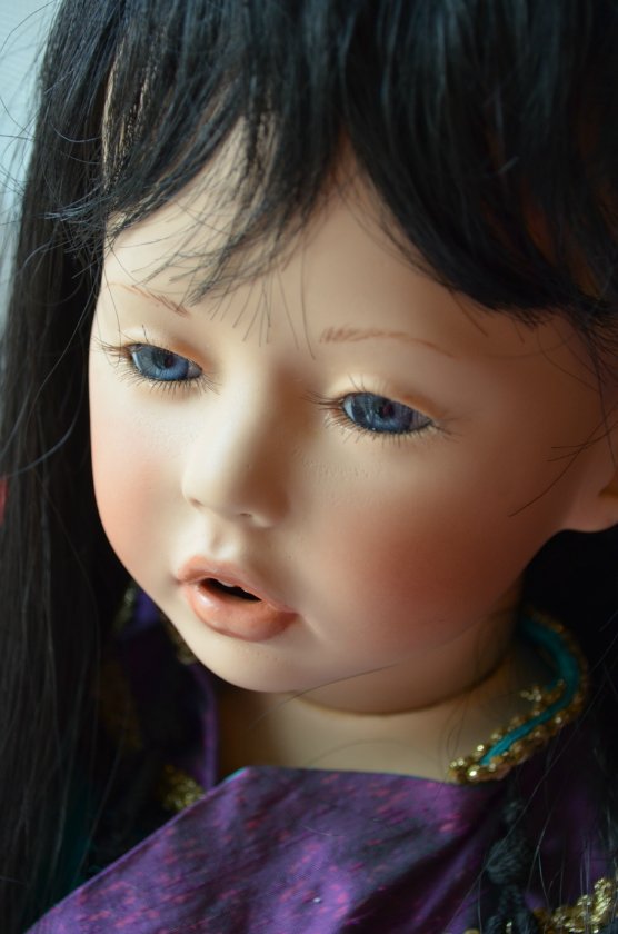 Образ "леди Равен" в куклах. Фарфоровая кукла - японочка RAVEN от Donna RuBert