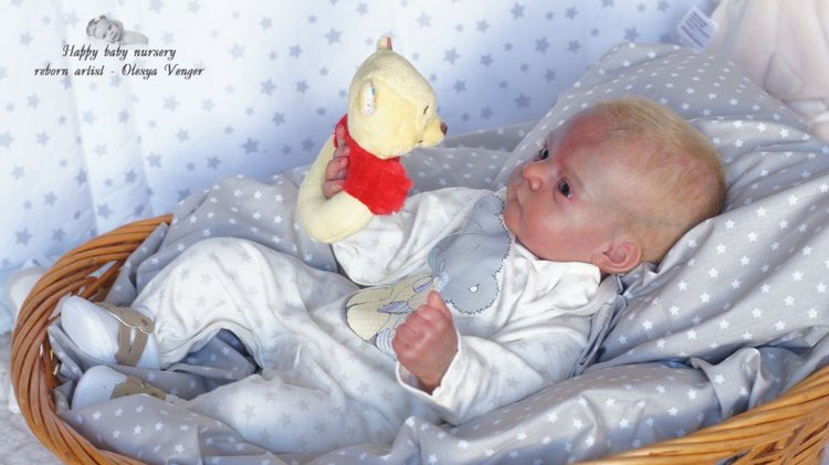 Златовласый малыш с глазами цвета незабудок. Мой Максюша, кукла реборн Олеси Венгер