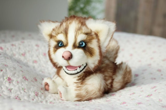 Шоколадный хаски Тофи | Бэйбики Шоколадный хаски Тофи — Авторские мишки Тедди и друзья: фото (фото 7)