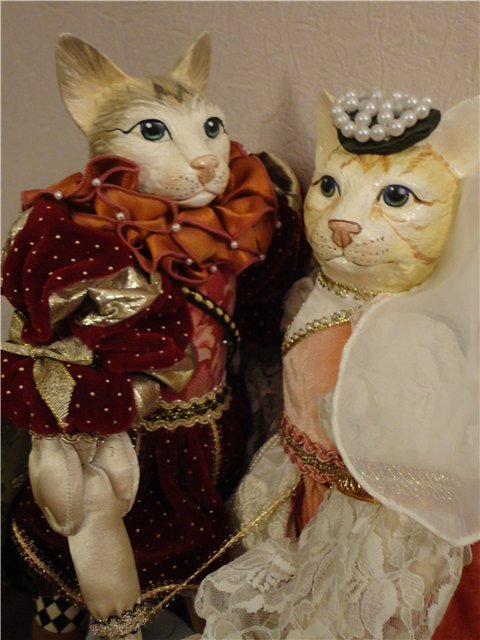 Повесть о Ромео и Джульетте. Куклы-коты коты из фарфора - Katerines collection