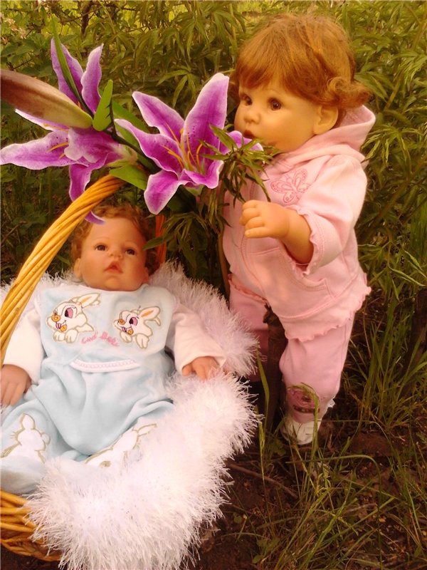 Моя малышка Алиса - Breath of Life Babies "Baby Amber" от Lee Middleton - на даче (фото 6)