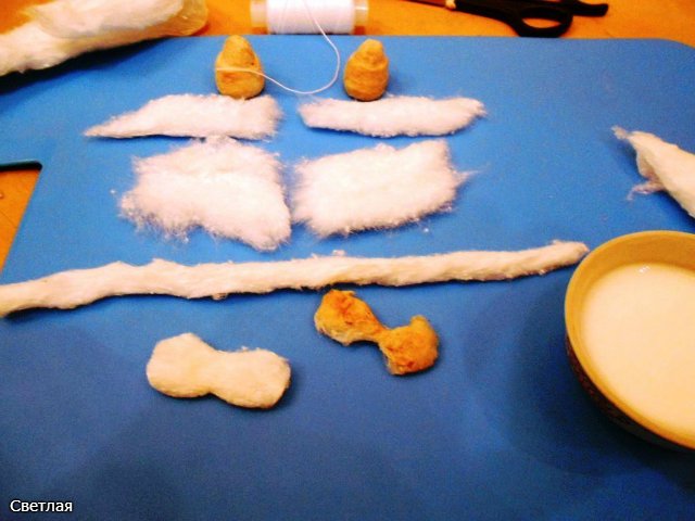 Реставрация антикварной новогодней игрушки из ваты. Снегурочка и Дед Мороз. +БОНУС, папье маше из ваты