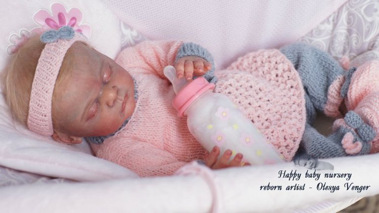 Наша Лиечка устала, сладко сладко задремала. Кукла реборн Олеси Венгер