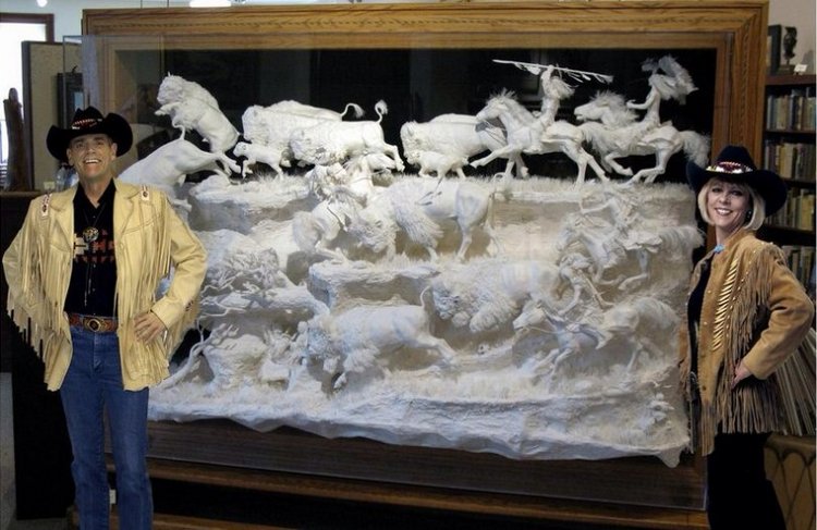 Живые композиции из бумаги от Аллена и Пэтти Экман, Allen and Patty Eckman