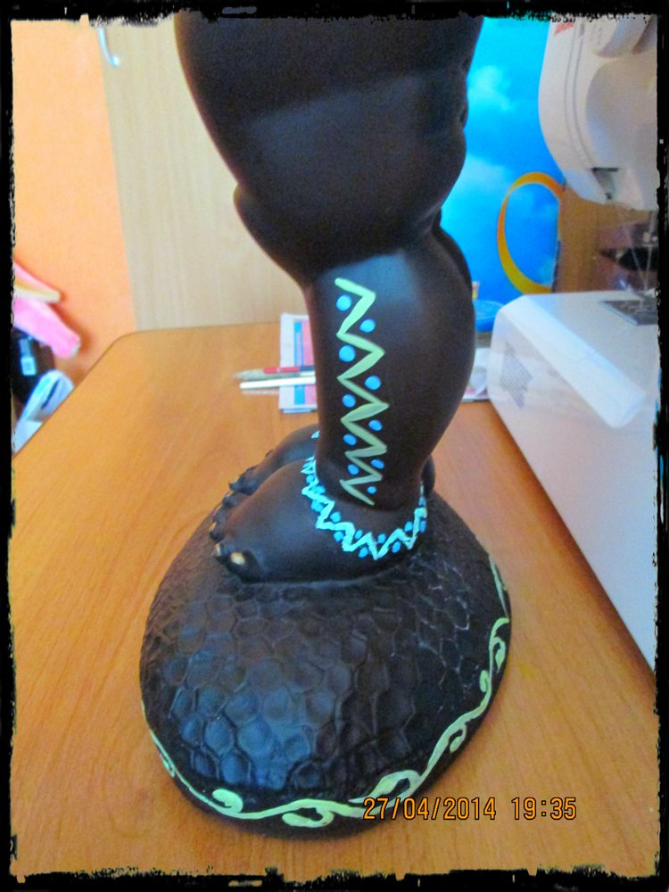 Гипсовый Негритенок — Фарфоровые статуэтки и фигурки: винтаж