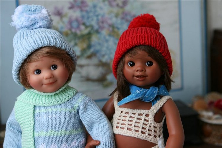 Сладкая парочка - зефирчик с шоколадом или Лука и Штрубеллина, студийные вихтелята Rosemarie Anna Muller