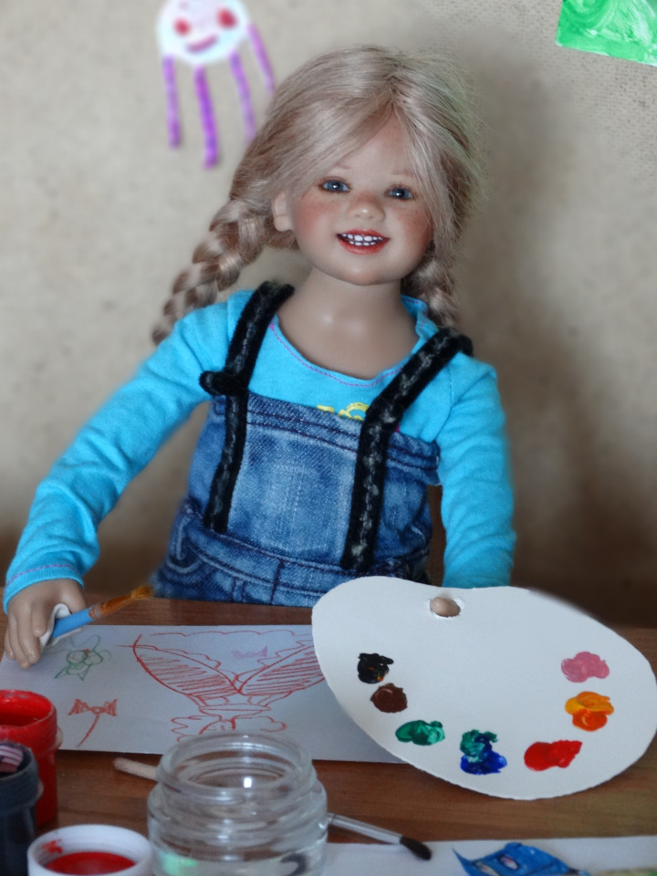 Девочки рисуют — Куклы Annette Himstedt (Аннетт Химстедт): коллекционные (фото 5)