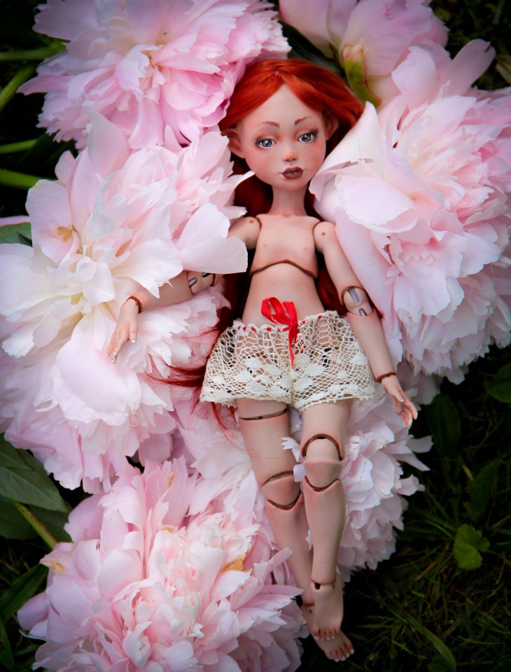 Лаурендиэ и пионы — Авторские шарнирные куклы своими руками: лепка