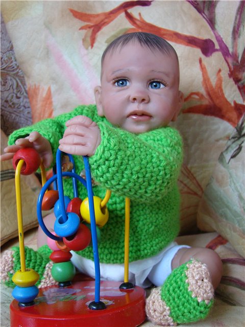 Маленький лягушонок. Авторская кукла Кондрашовой Ирины (фото 3)