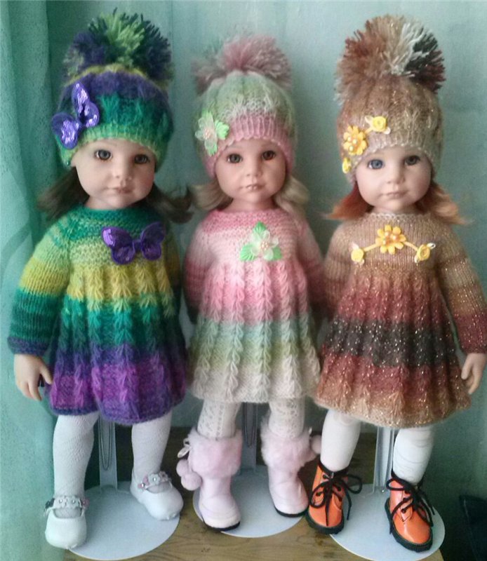 Теплые платьица для девочек Готц