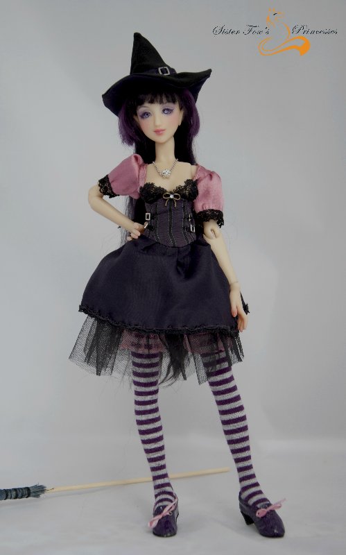 Лиловая ведьмочка от SisterFox. Авторская кукла | Бэйбики Лиловая ведьмочка от SisterFox. Авторская кукла (фото 3)