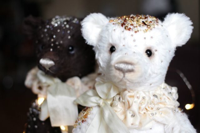 Мишки тедди День и Ночь. Авторские игрушки Татьяны Матляк