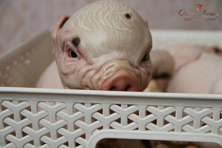 Свинка Пеппа и её младший братик Джордж. Поросята реборн Наталии Сомовой (фото 9)