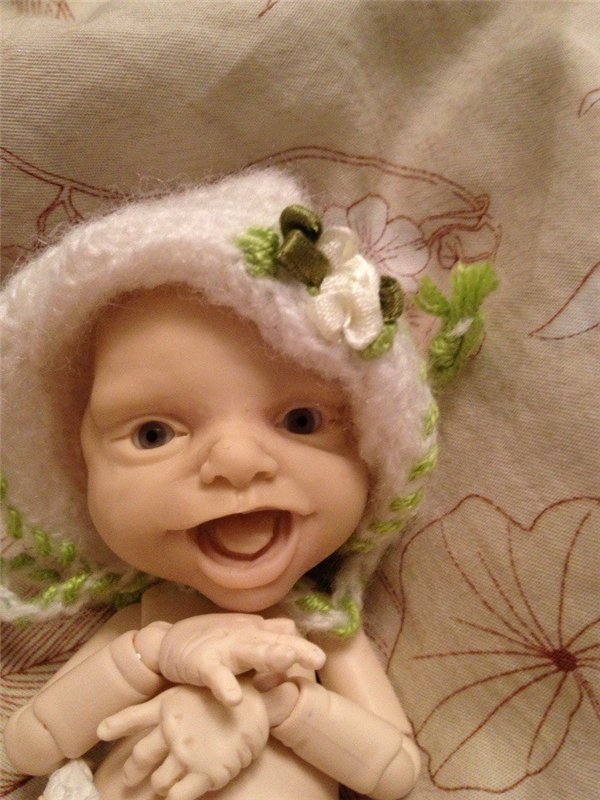 Мордашка-улыбашка. Авторская кукла (фото 4)