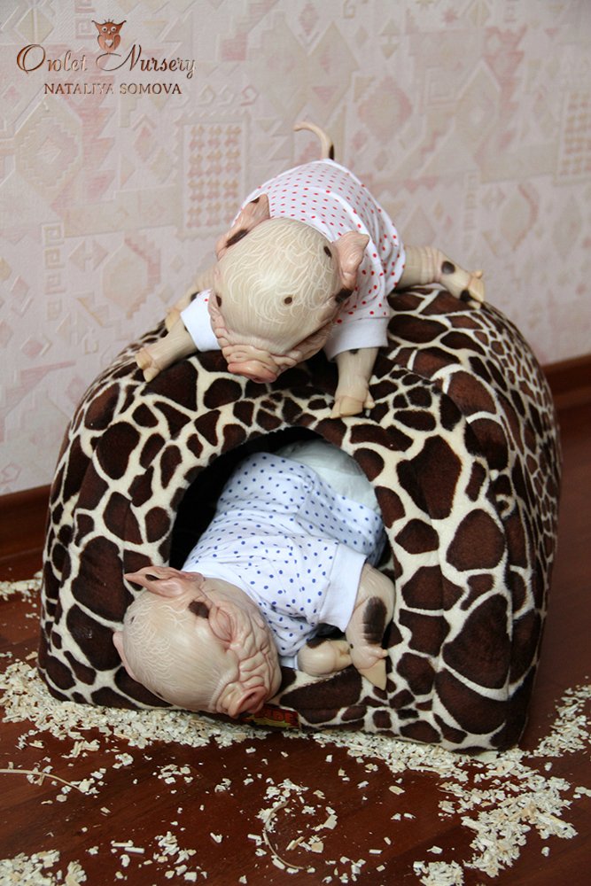 Свинка Пеппа и её младший братик Джордж. Поросята реборн Наталии Сомовой