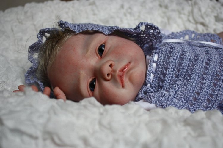 Куклы Реборн. Малышка в голубом (фото 7)