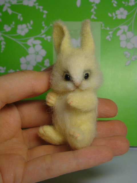 Солнечный зайчик. Авторская игрушка валянием из шерсти Ольги Чернухо (фото 7)