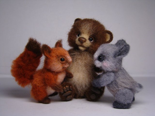 Бельчонок и Ко. Авторские игрушки валянием Ольги Чернухо (фото 9)