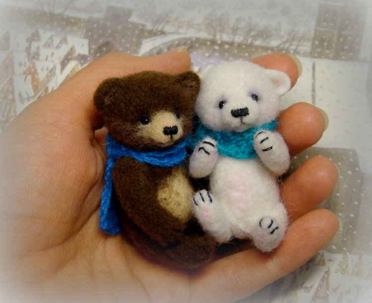 Осенние медвежата. Авторские игрушки валянием из шерсти Ольги Чернухо (фото 4)