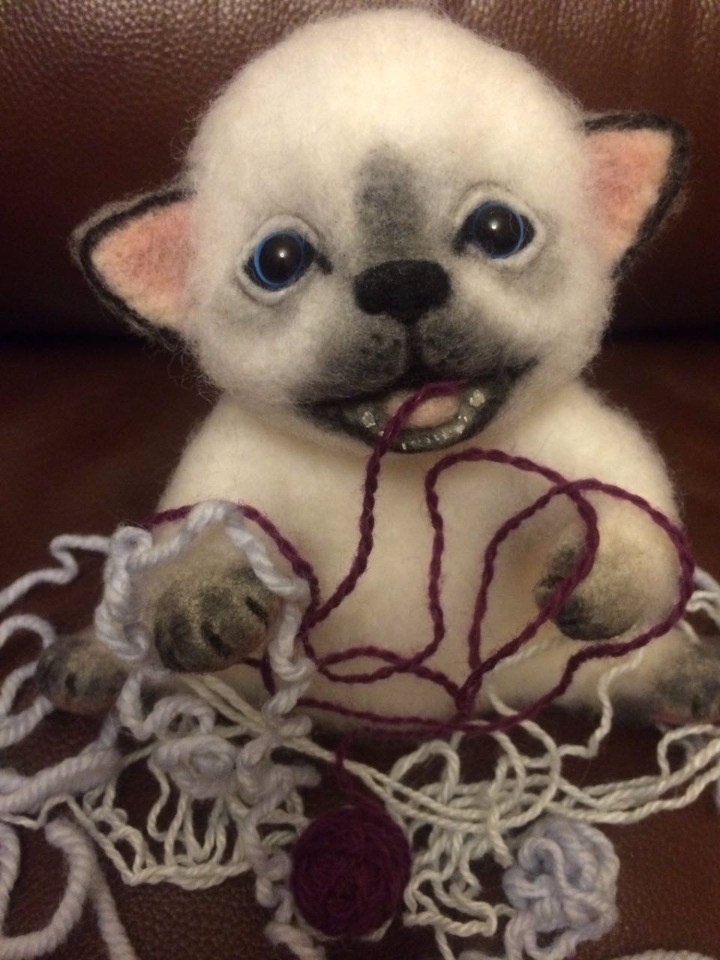 Мои игрушки валянием из шерсти. Сухое валяние (фото 6)