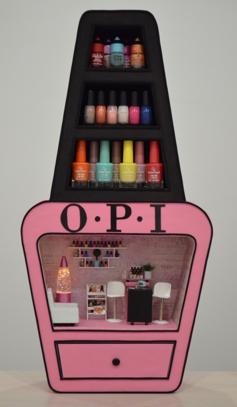 Полочка с миниатюрой "Маникюрный салон"+шкатулка+светильник (фото 4)