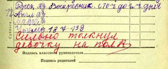 О веселом! Шедевры школьных дневников) Осторожно! очень смешно) (фото 7)
